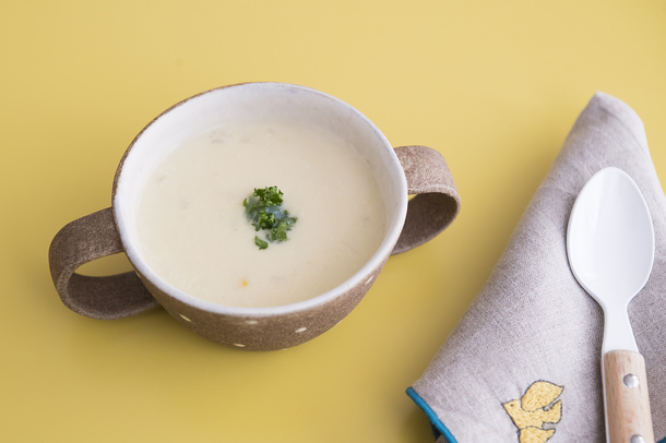 ▶ 保育園のスープのレシピを見る