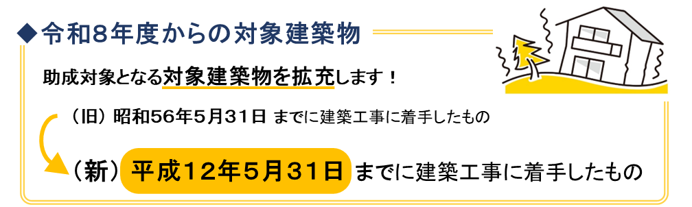 木造住宅耐震改修助成制度の制度対象拡充