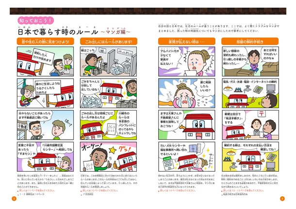 外国人向けすまいのサポートブック2ページ目