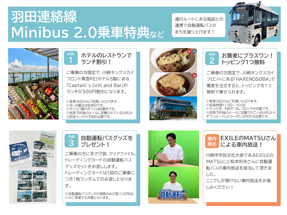 乗車特典の説明(同じ内容のPDFあり)