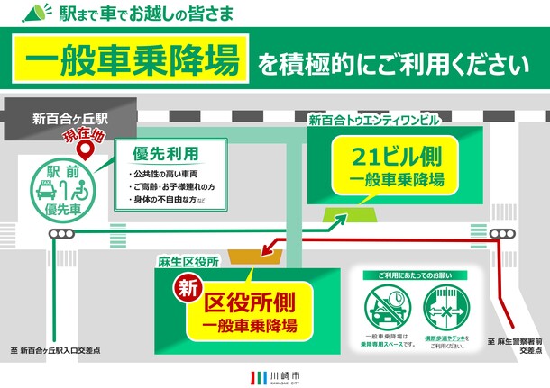 一般車乗降場を積極的にご利用ください