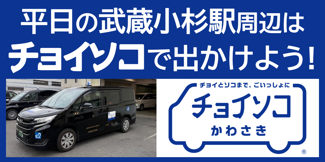 平日の武蔵小杉駅周辺はチョイソコで出かけよう!チョイソコかわさき