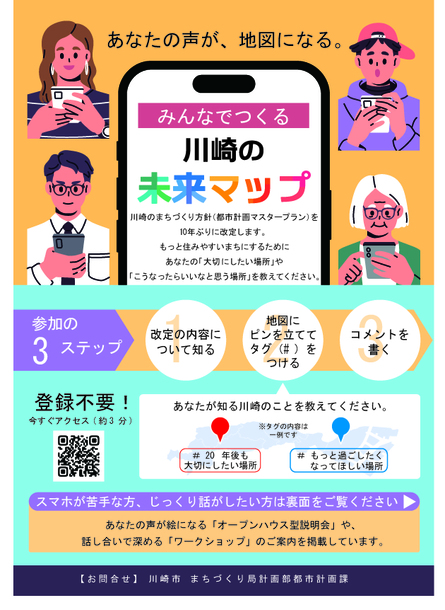 都市計画マスタープランに関する意見募集チラシ(表)