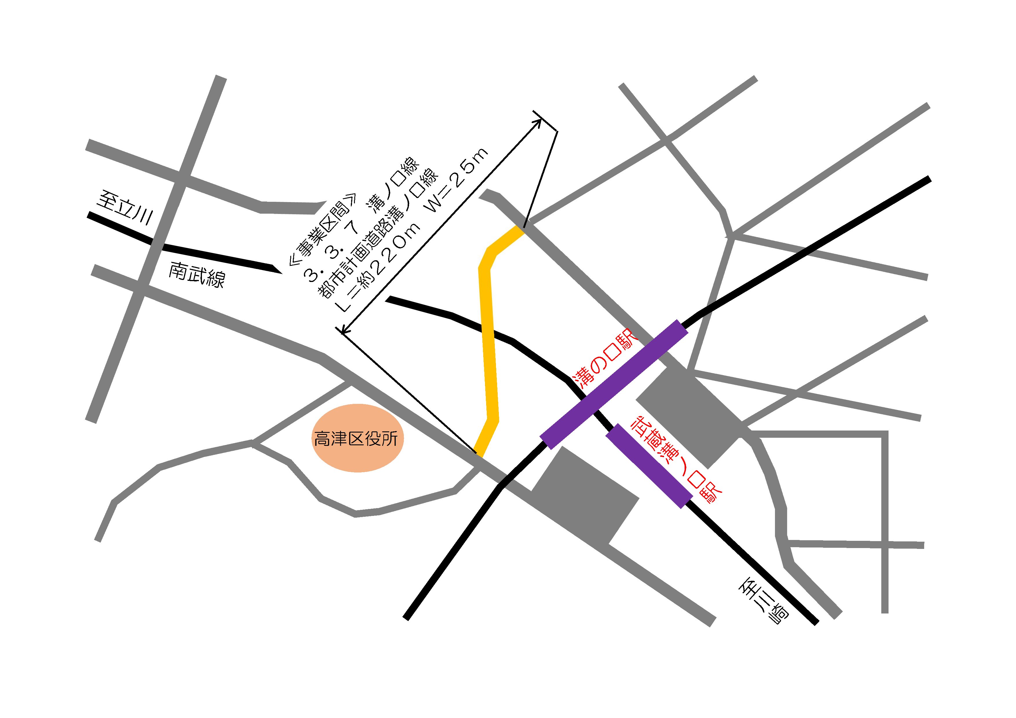 溝ノ口線箇所図