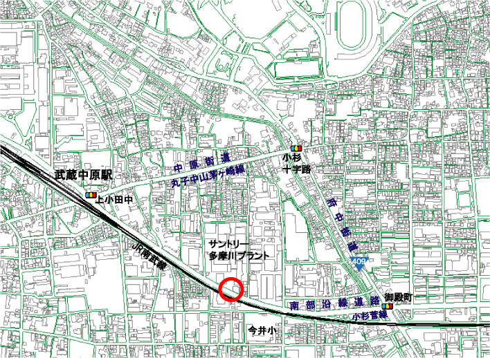 調査地点の地図