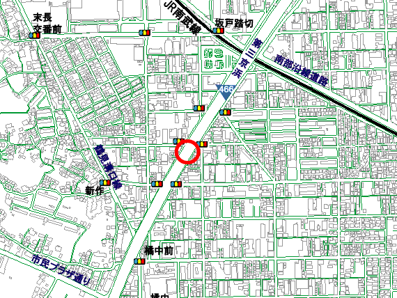 調査地点の地図