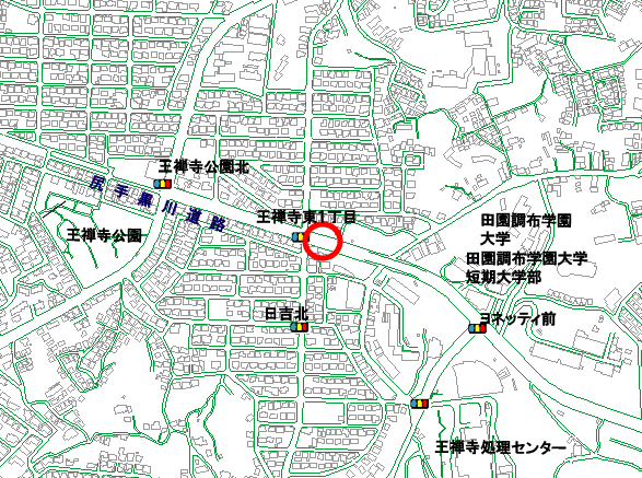 調査地点の地図