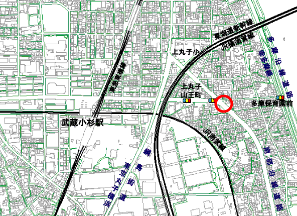 調査地点の地図