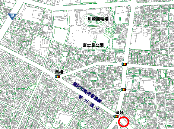 調査地点の地図