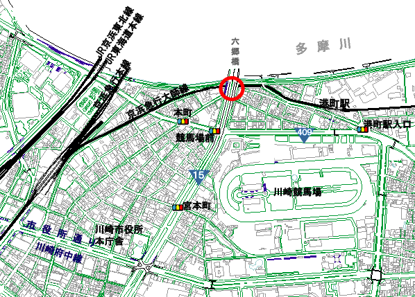 調査地点の周辺地図