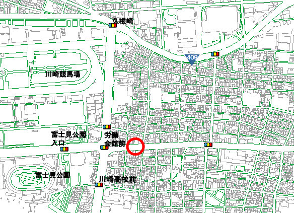 調査地点の周辺地図