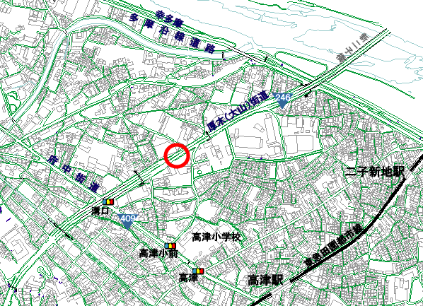 調査地点の周辺地図