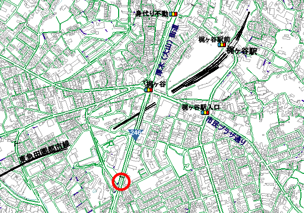 調査地点の周辺地図