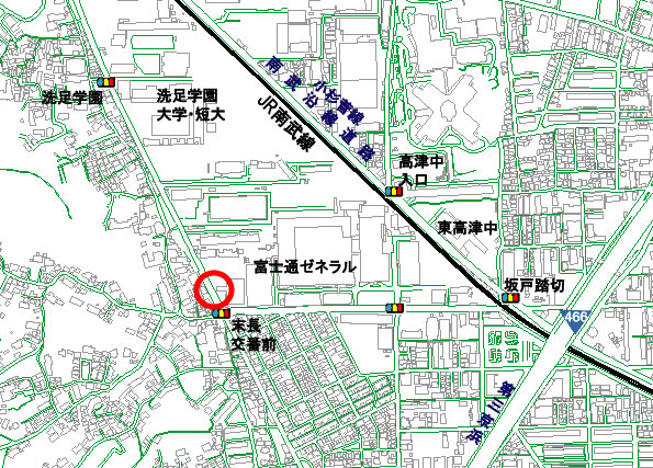 調査地点の地図