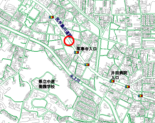 調査地点の地図