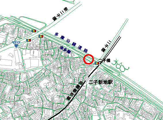 調査地点の周辺地図