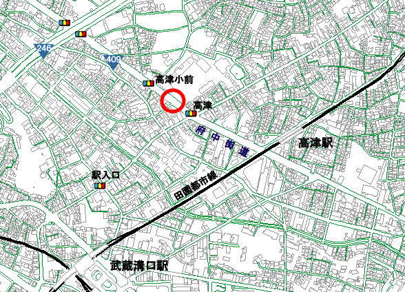 調査地点の周辺地図