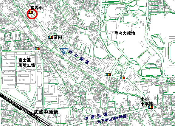 調査地点の周辺地図