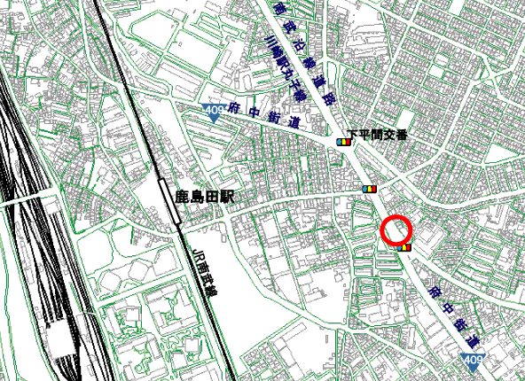 調査地点の周辺地図