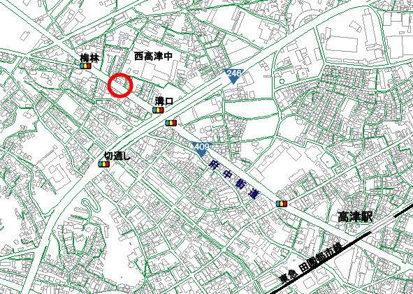 調査地点の地図