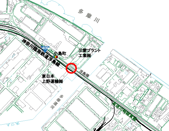 調査地点の周辺地図