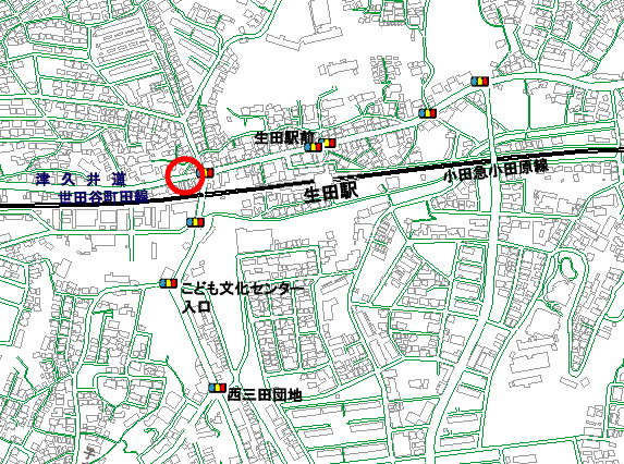 調査地点の地図