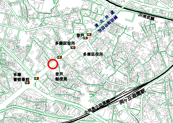 調査地点の地図