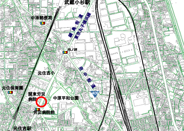 調査地点の地図