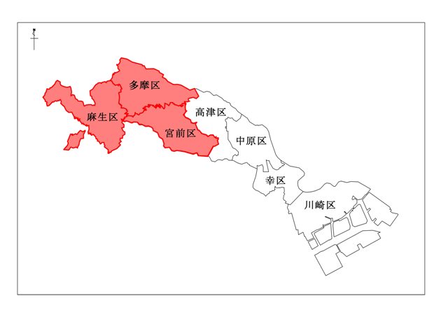 北部都市基盤整備事務所の所管区域