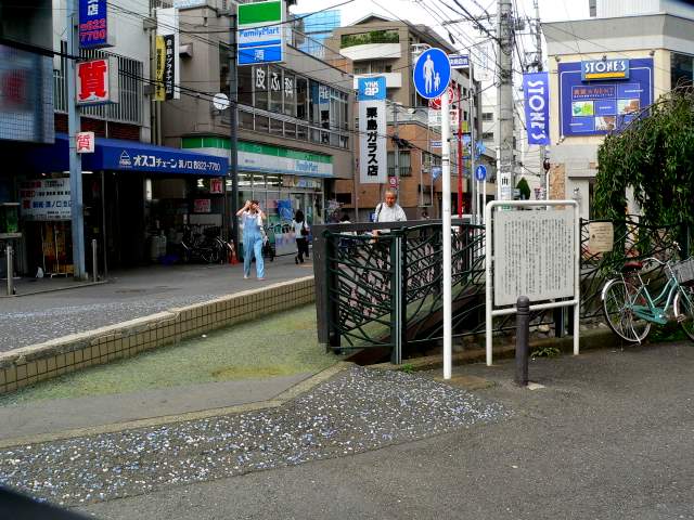 溝の口駅・高津駅間の道路を横切る