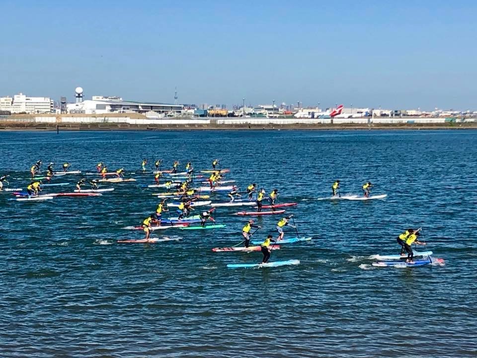 水上活用「SUP THE RIVER TAMAGAWA」（2018,川崎区）