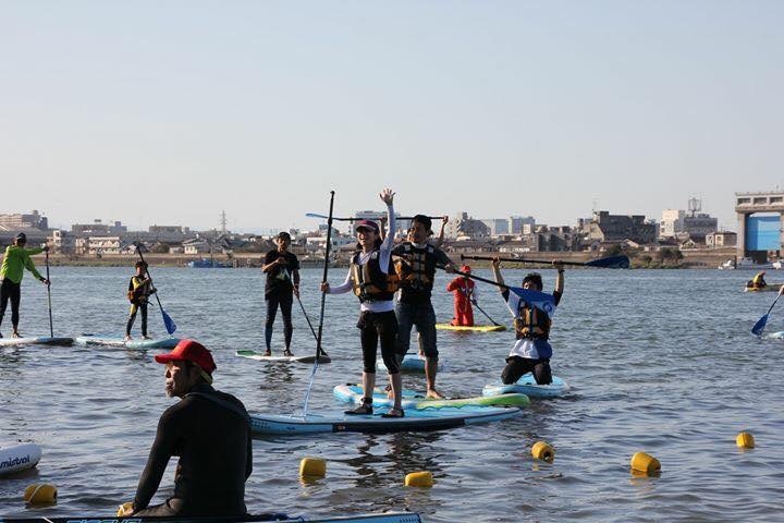 水上活用「SUP THE RIVER TAMAGAWA」（2018,川崎区）