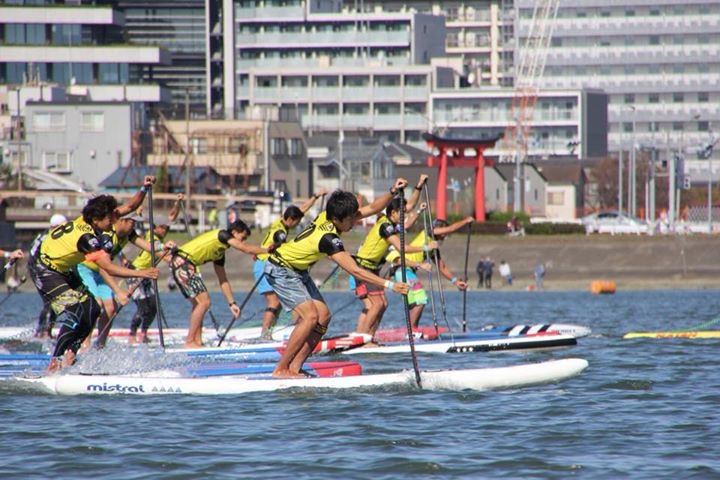 水上活用「SUP THE RIVER TAMAGAWA」（2018,川崎区）