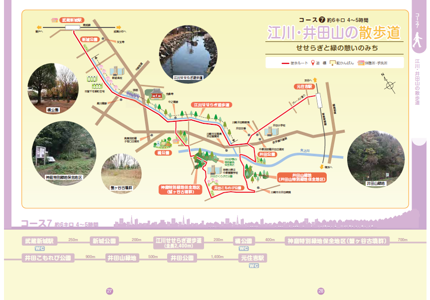 （出展：「川崎散歩ゆるり旅　GUIDMAP」～川崎ふるさとの小径｜花と緑と史跡を訪ねて｜～）