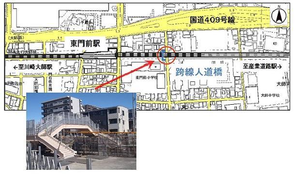 跨線人道橋位置図