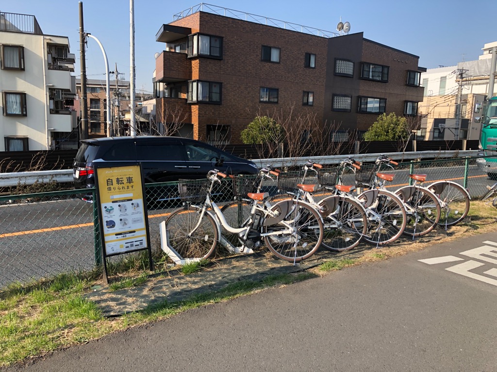 丸子橋付近サイクルポート