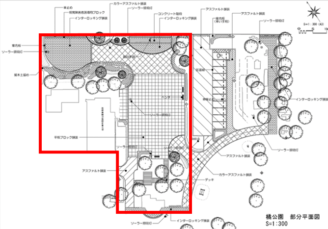 社会実験エリア平面図