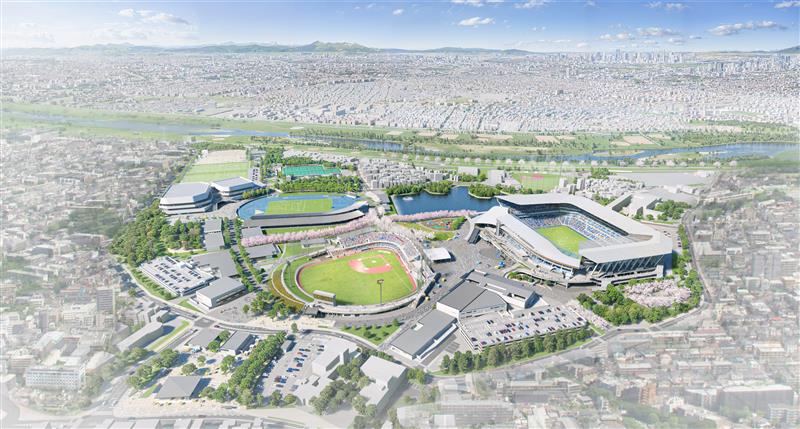 等々力緑地の再編整備完成予想図