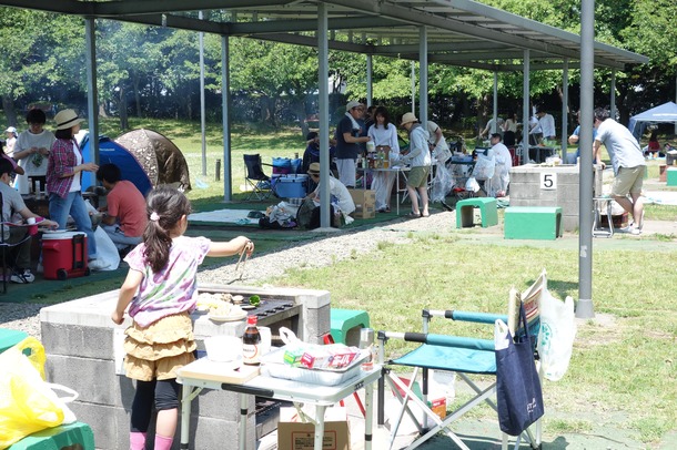 東扇島中公園BBQ場の様子