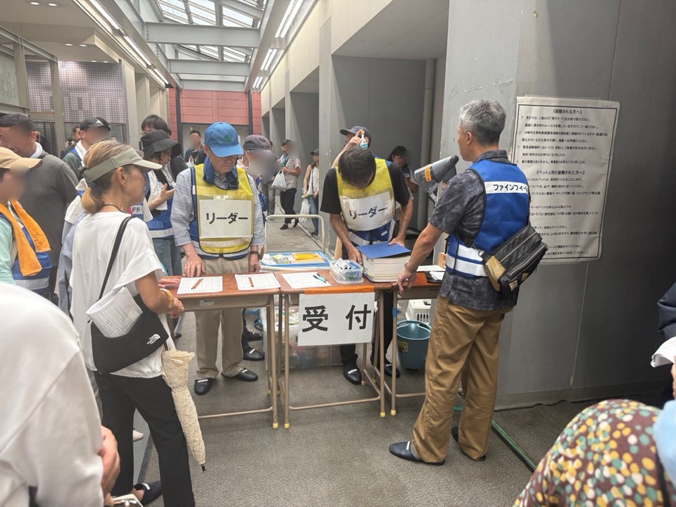 避難所開設・運営訓練の様子