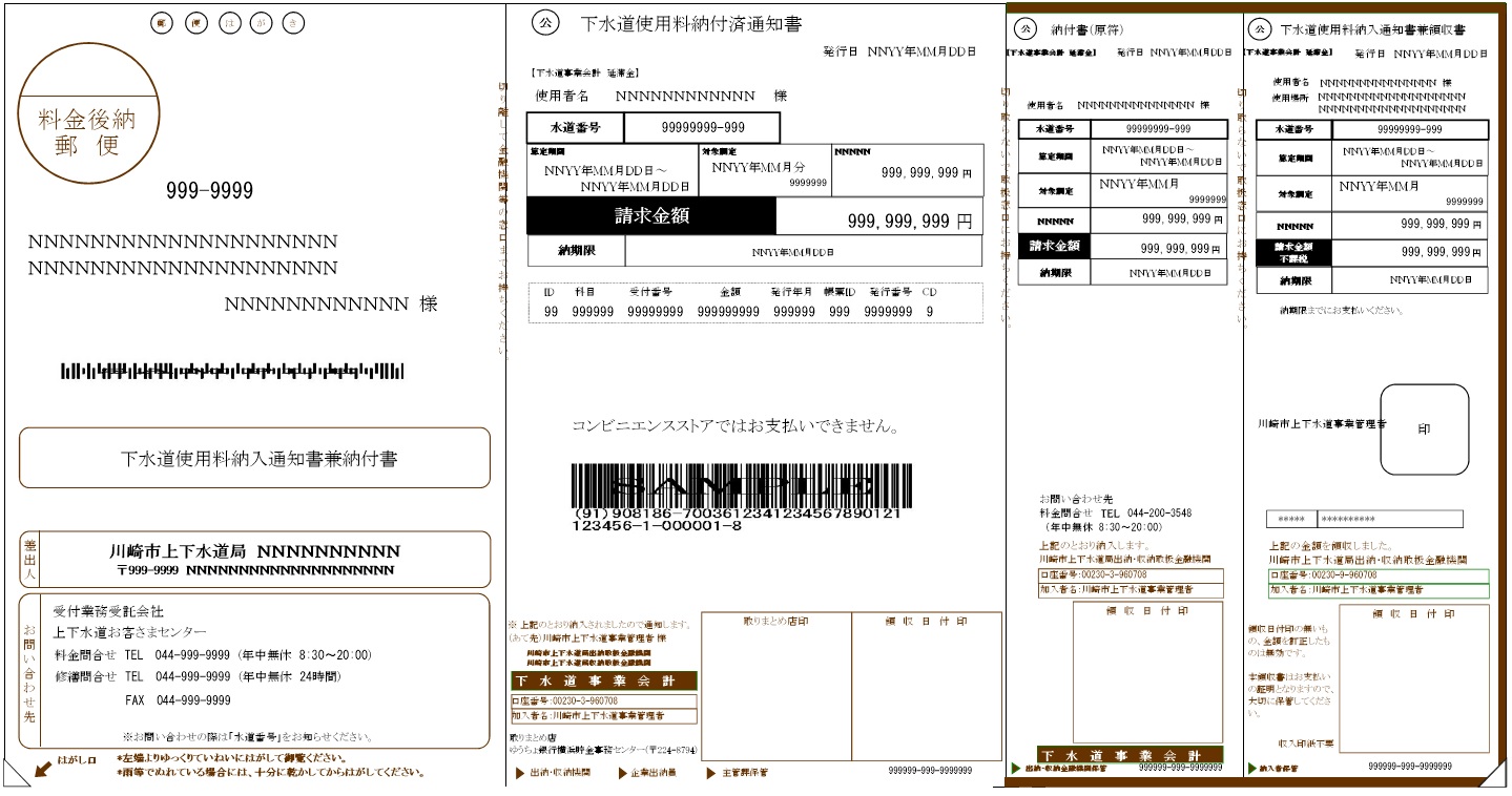 延滞金・納入通知書兼納付書（ハガキ）