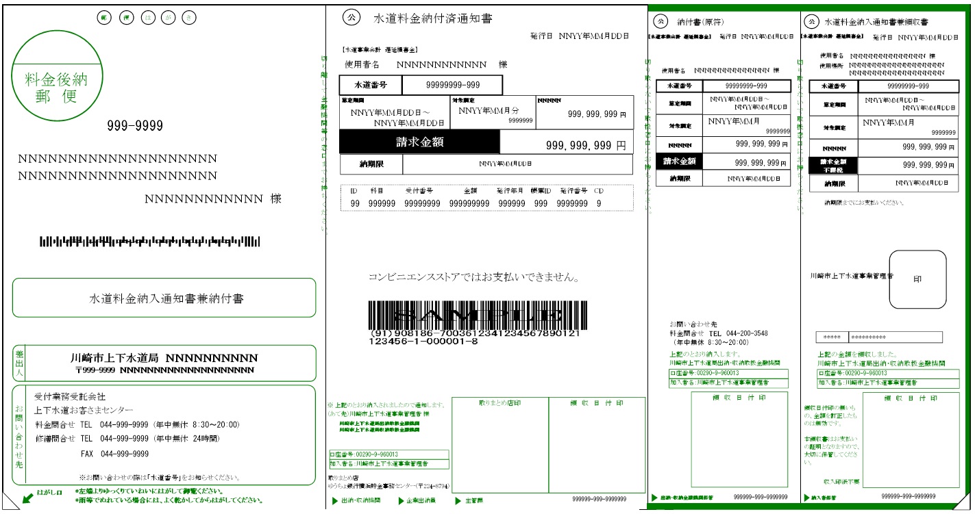 遅延損害金・納入通知書兼納付書(ハガキ)