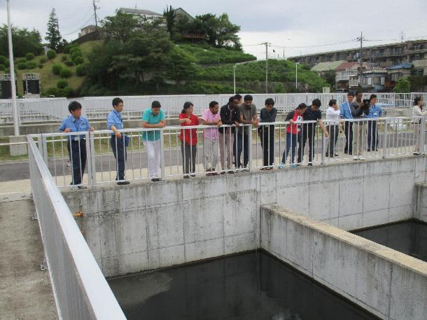 長沢浄水場での研修