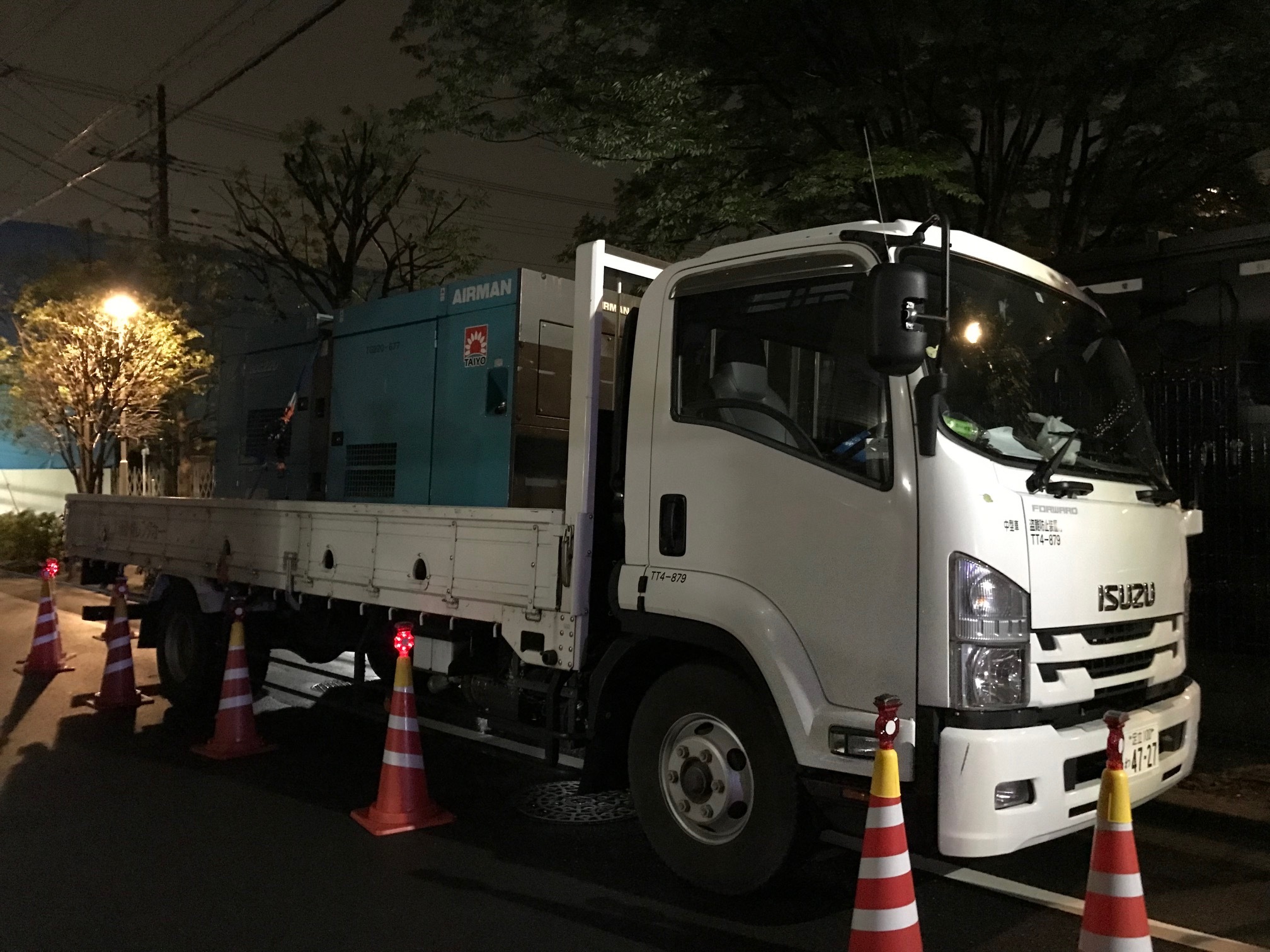 非常用電源車の配置