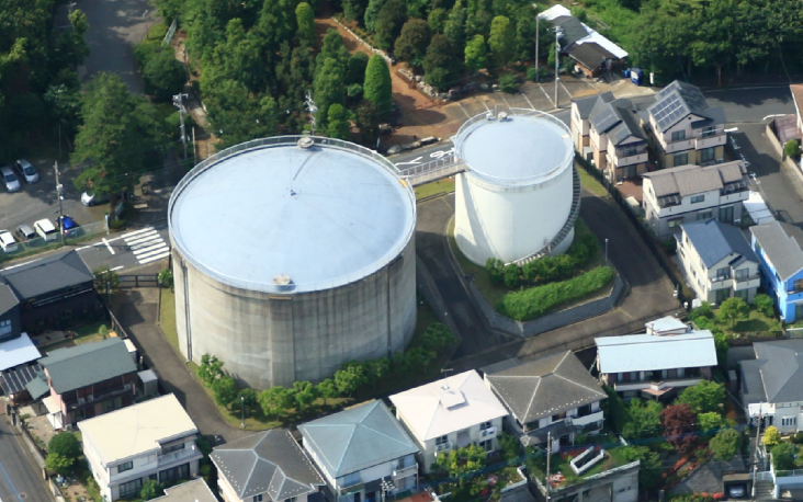 既設 千代ヶ丘配水塔 航空写真