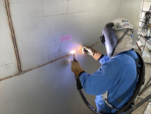 新設2号塔溶接状況