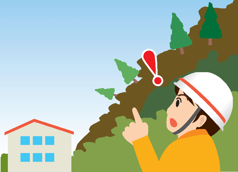 大雨等による土砂災害に警戒してください