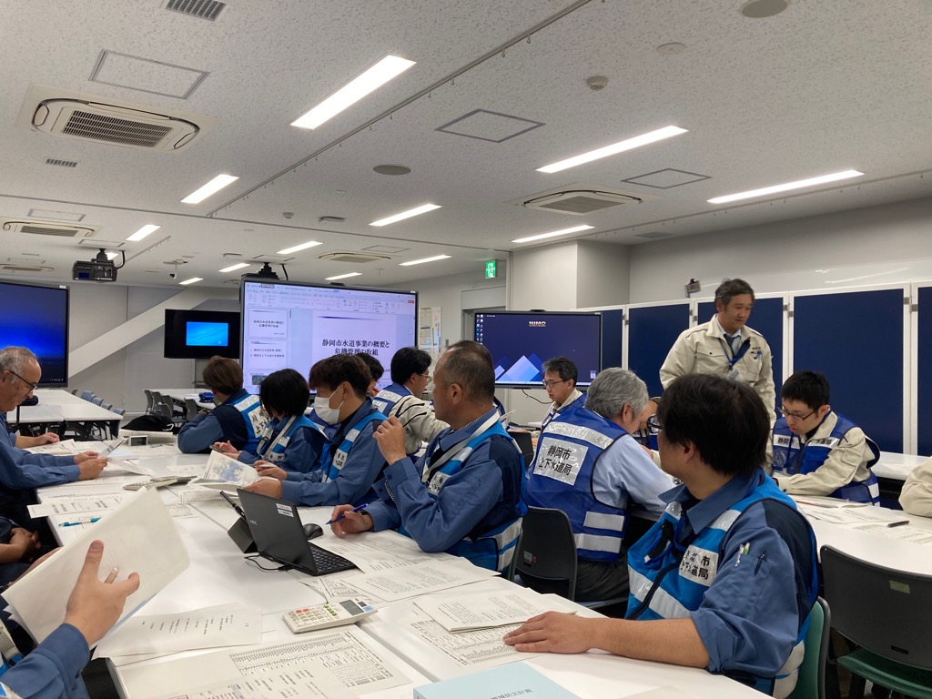 応急給水計画策定訓練の様子