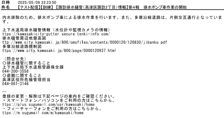 配信されたテスト内容