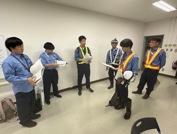 山王排水樋管でパトロールを担当する人たちで、作業内容の共有をしました。